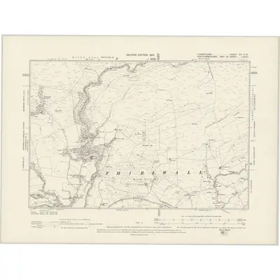 1899 Map of Cumberland XIII.NW, 1901 Print