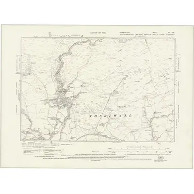 1924 Map of Cumberland XIII.NW, 1926 Print