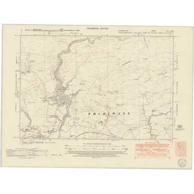 1946 Map of Cumberland XIII.NW, 1951 Print