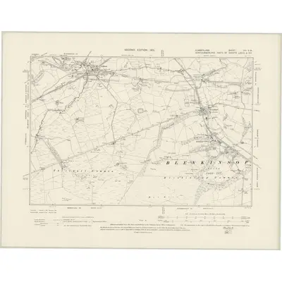 1899 Map of Cumberland XIII.SW, 1901 Print