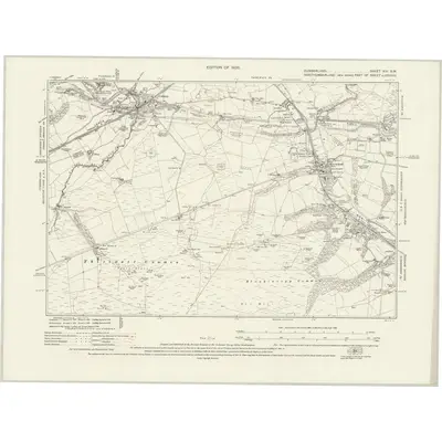 1924 Map of Cumberland XIII.SW, 1926 Print