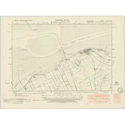 1945 Map of Cumberland XIV.NE, 1951 Print