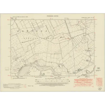 1946 Map of Cumberland XIV.SE, 1951 Print