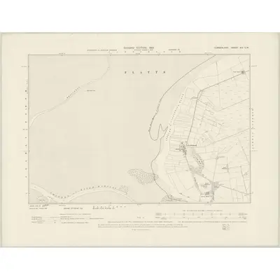 1899 Map of Cumberland XIV.SW, 1901 Print