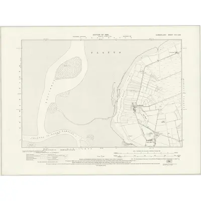 1924 Map of Cumberland XIV.SW, 1926 Print