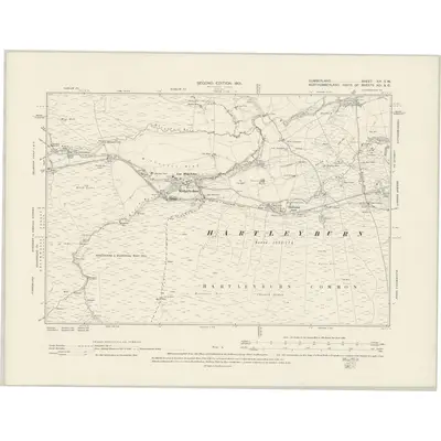 1899 Map of Cumberland XIX.SW, 1901 Print