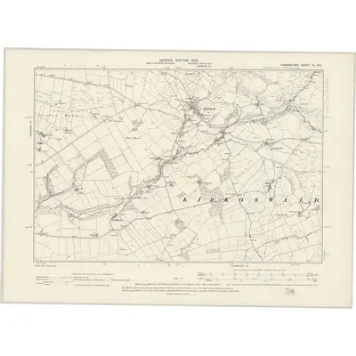 1898 Map of Cumberland XL.NE, 1900 Print