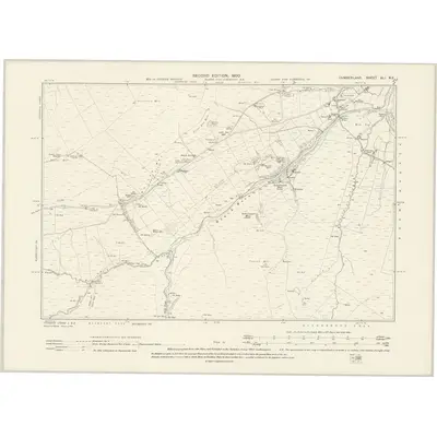 1898 Map of Cumberland XLI.NE, 1900 Print