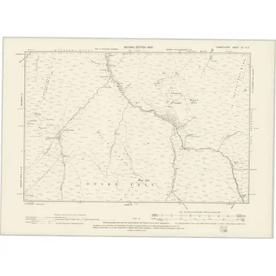 1898 Map of Cumberland XLI.SE, 1900 Print