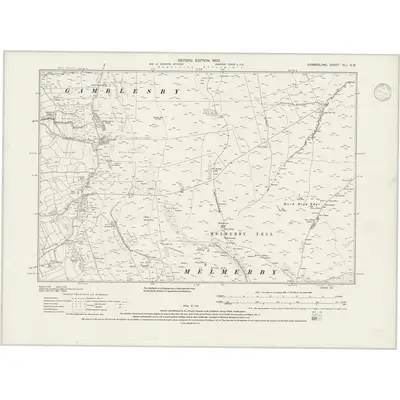 1898 Map of Cumberland XLI.SW, 1946 Print