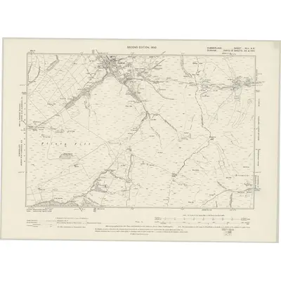 1898 Map of Cumberland XLII.NE, 1900 Print