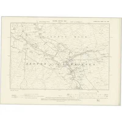 1898 Map of Cumberland XLII.NW, 1900 Print