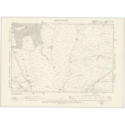 1898 Map of Cumberland XLII.SE, 1901 Print