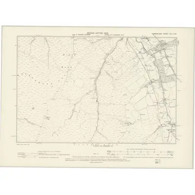 1898 Map of Cumberland XLII.SW, 1900 Print