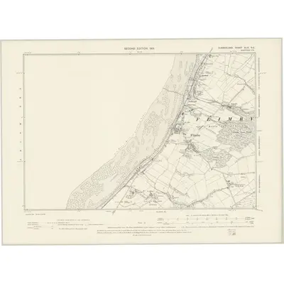 1898 Map of Cumberland XLIV.SE, 1901 Print