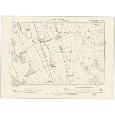 1898 Map of Cumberland XLIX.NE, 1900 Print