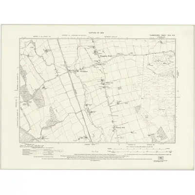 1923 Map of Cumberland XLIX.NE, 1926 Print
