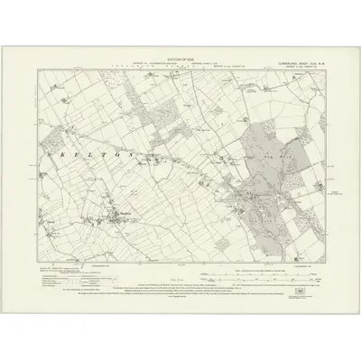 1923 Map of Cumberland XLIX.NW, 1926 Print