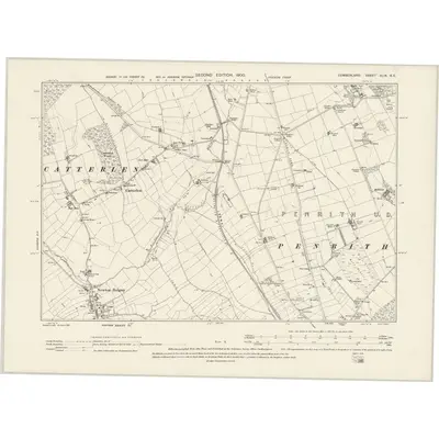 1898 Map of Cumberland XLIX.SE, 1900 Print