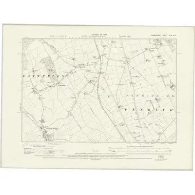 1923 Map of Cumberland XLIX.SE, 1926 Print