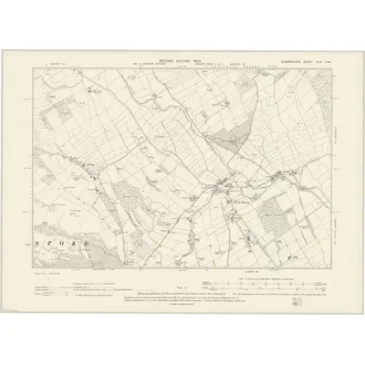 1898 Map of Cumberland XLIX.SW, 1900 Print