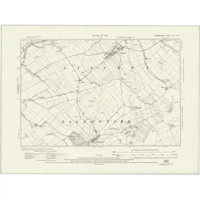 1923 Map of Cumberland XLV.NE, 1926 Print