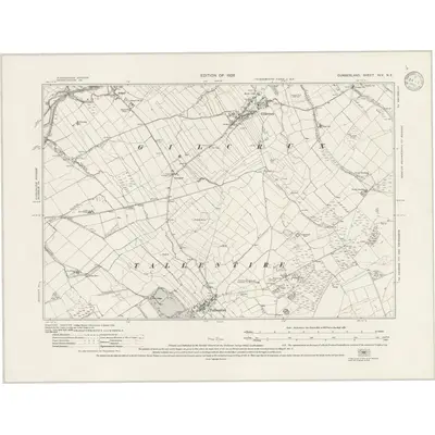 1923 Map of Cumberland XLV.NE, 1945 Print