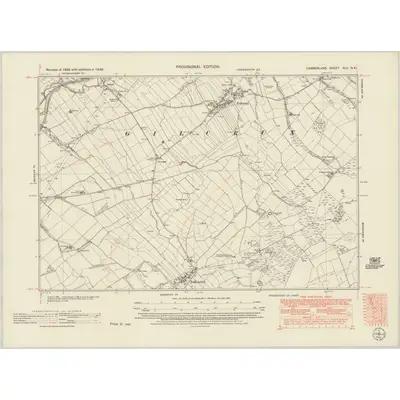 1948 Map of Cumberland XLV.NE, 1951 Print