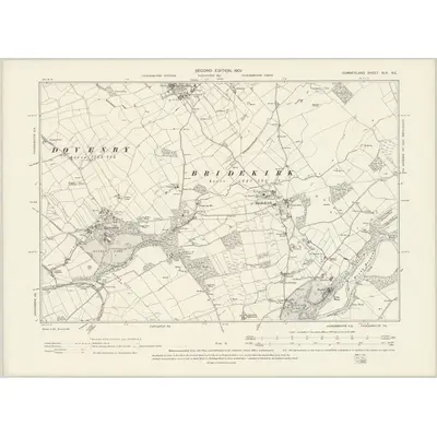 1899 Map of Cumberland XLV.SE, 1901 Print