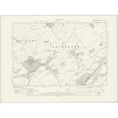 1923 Map of Cumberland XLV.SE, 1926 Print