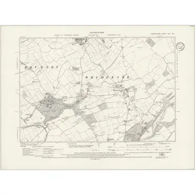 1923 Map of Cumberland XLV.SE, 1934 Print