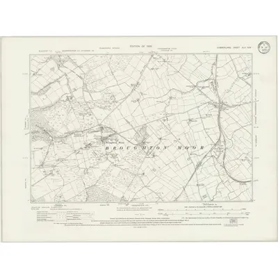 1923 Map of Cumberland XLV.SW, 1933 Print