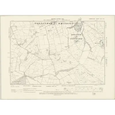 1899 Map of Cumberland XLVI.NE, 1900 Print