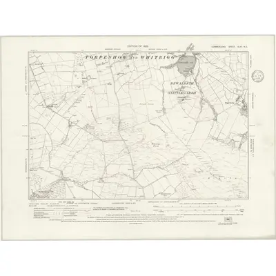 1923 Map of Cumberland XLVI.NE, 1935 Print