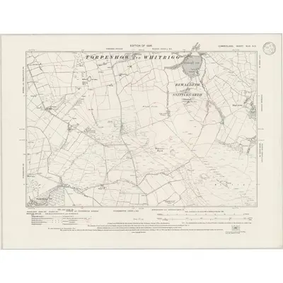 1923 Map of Cumberland XLVI.NE, 1946 Print