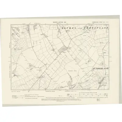 1899 Map of Cumberland XLVI.NW, 1901 Print