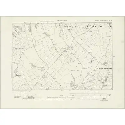 1923 Map of Cumberland XLVI.NW, 1927 Print