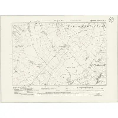 1923 Map of Cumberland XLVI.NW, 1932 Print