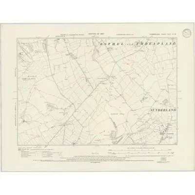 1923 Map of Cumberland XLVI.NW, 1946 Print
