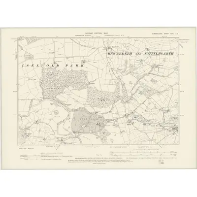 1898 Map of Cumberland XLVI.SE, 1900 Print