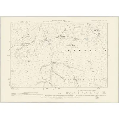 1898 Map of Cumberland XLVII.NE, 1900 Print