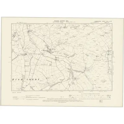 1898 Map of Cumberland XLVII.NW, 1900 Print