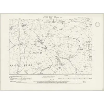 1898 Map of Cumberland XLVII.NW, 1946 Print