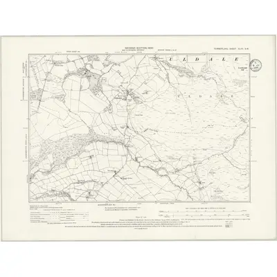 1898 Map of Cumberland XLVII.SW, 1935 Print