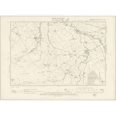 1899 Map of Cumberland XLVIII.NW, 1900 Print