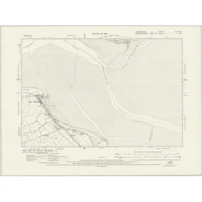 1924 Map of Cumberland XV.NW, 1926 Print