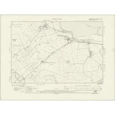 1924 Map of Cumberland XV.SW, 1926 Print