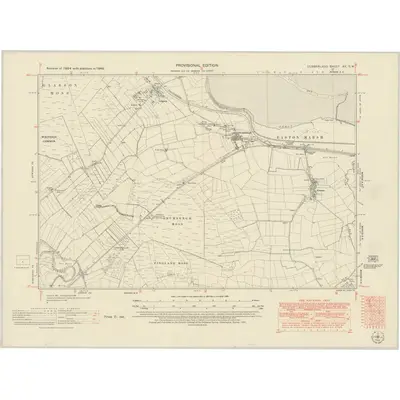 1946 Map of Cumberland XV.SW, 1951 Print