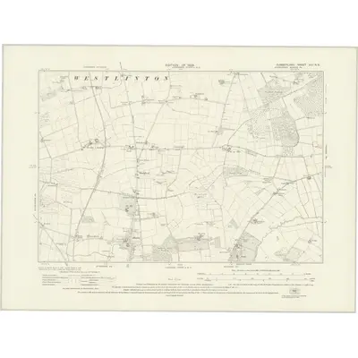 1924 Map of Cumberland XVI.NE, 1926 Print