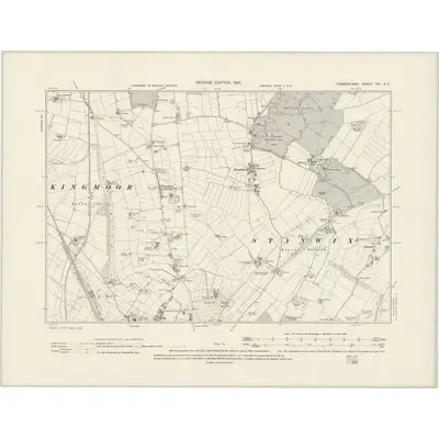 1899 Map of Cumberland XVI.SE, 1901 Print